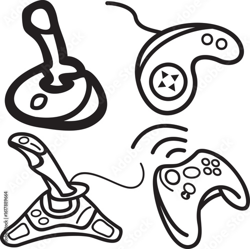 sketch vector illustration silhouette image design caricature icon logo symbol character ornament decoration decoration game console stick game modern abstract style