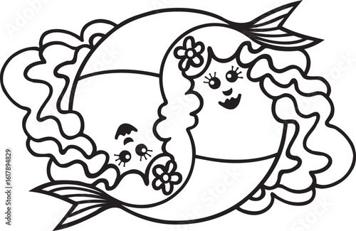 sketch vector illustration silhouette image design caricature icon logo symbol mythological creature cute abstract modern