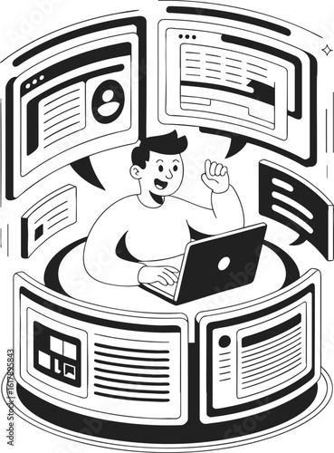 Multitasking in the digital age, managing multiple tasks, streamlining workflows, and enhancing productivity