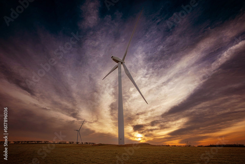 Sunrise in a field in the north east of England.