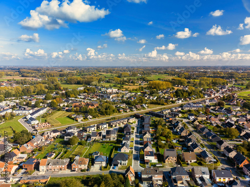 Fotografia The Flemish Town of Lede, from a Bird's Eye Perspective