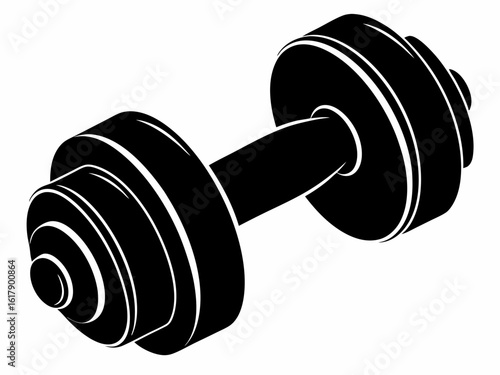 Dumbbell Fitness Equipment Isolated