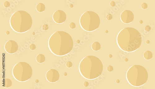 Pattern of porous white chocolate. Abstraction. Vector seamless chocolate background for printing, packaging.