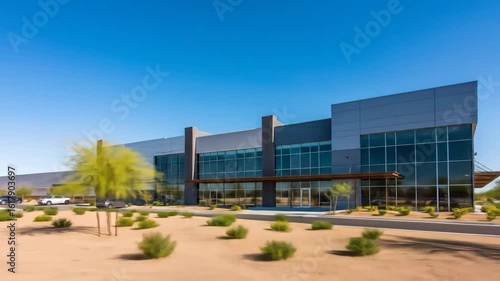 Desert Modern Warehouse SunDrenched Business Park.