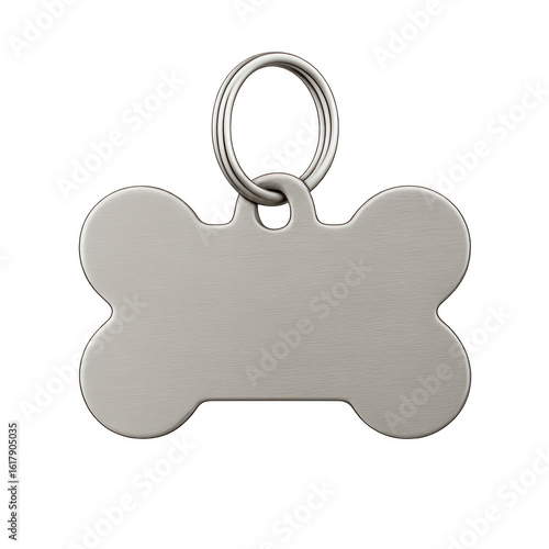 World Dog Day Concept Blank Metal Dog Tag with Ring for Personalization