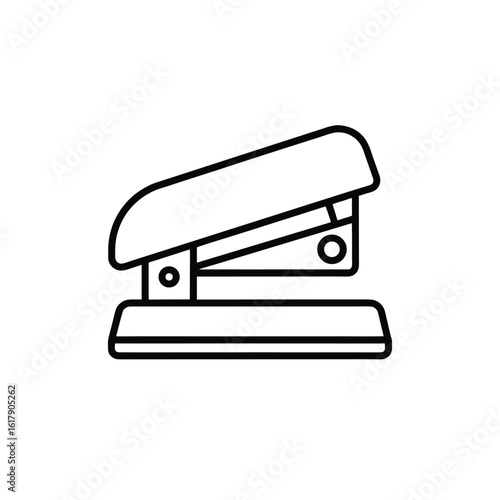 Simple outline stapler icon on white background