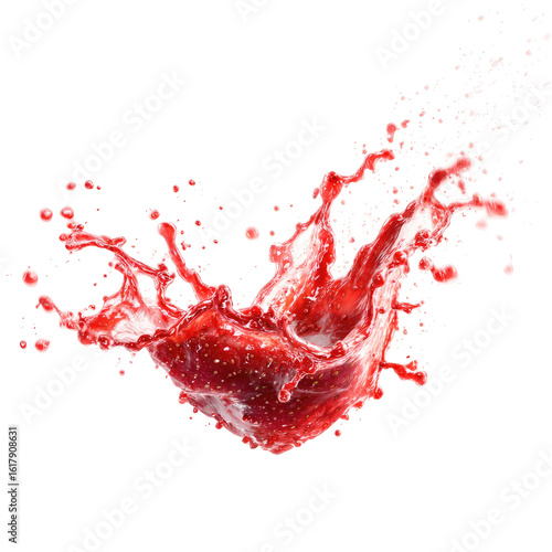 Red fruit juice splash