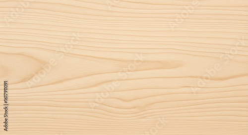 A lightcolored wood surface with a subtle, flowing grain pattern, offering a clean and natural texture