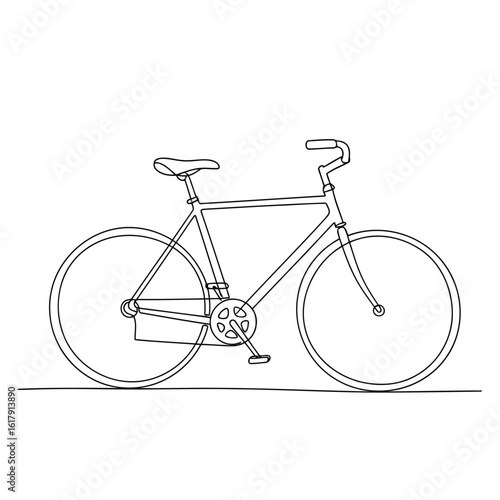 Vector art of vector illustration of a classic bicycle with a simple frame design, perfect for urban commuting and recreational cycling