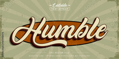 Retro humble editable text effect.