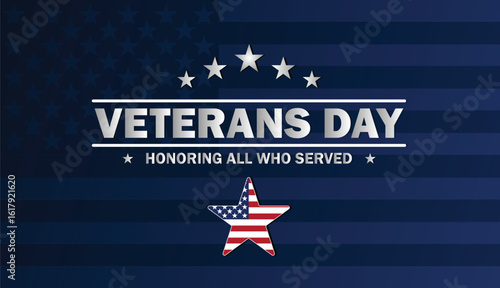 Veterans Day Star Tribute – Honoring U.S. Heroes with Patriotic American Flag Design