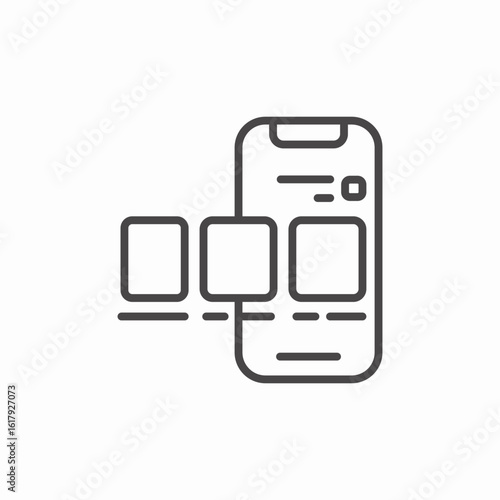 mobile content management icon sign vector