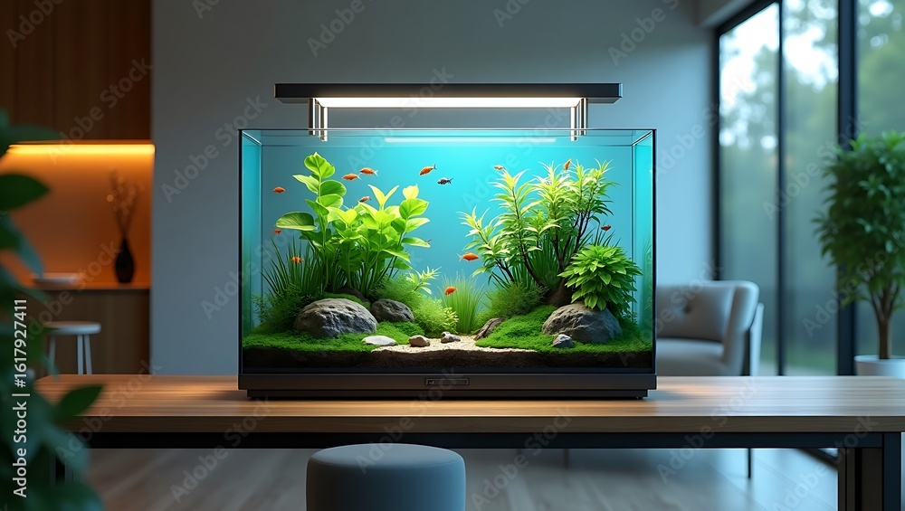 Fototapeta premium Ultra Realistic Bioterrarium on Table