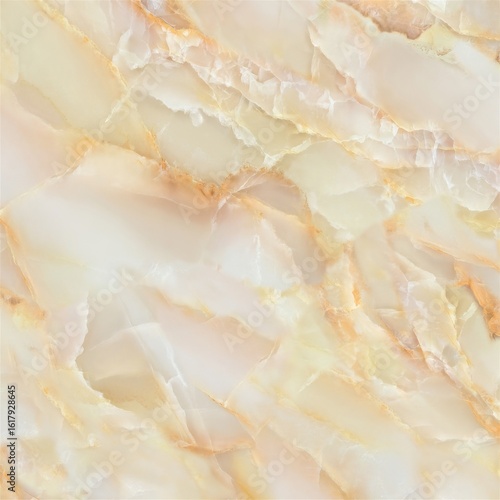 Elegant Creamy Onyx Stone with Golden Veins and Natural Texture Background	