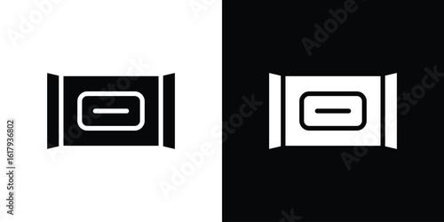 Wipes pack icon set in black glyph style. silhouette collection vector illustration.