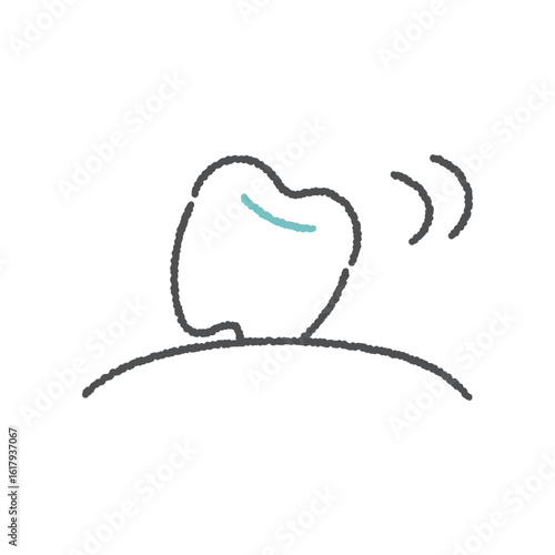 グラグラな歯のアイコン