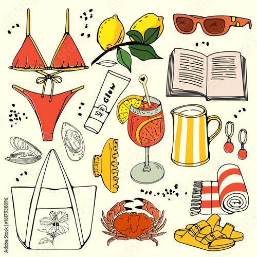 Colorful summer collection in vector