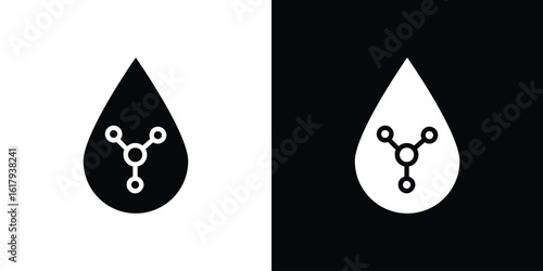 Retinol icon set in black glyph style. silhouette collection vector illustration.