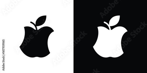 Organic waste icon set in black glyph style. silhouette collection vector illustration.