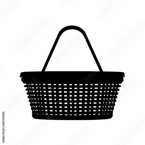 A silhouette of a picnic basket.
