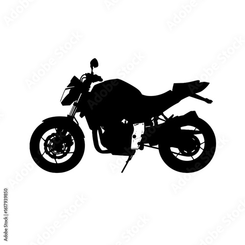 Sleek motorcycle silhouette.