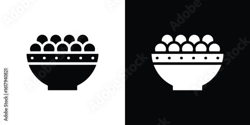 Iftar meal ramadan icon set in black glyph style. silhouette collection vector illustration.