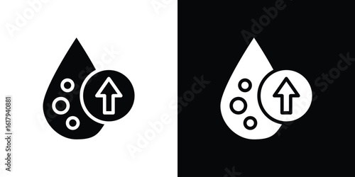 High cholesterol icon set in black glyph style. silhouette collection vector illustration.