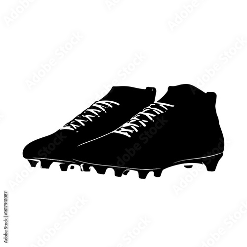 Football cleats in a minimalist style, ready for action.