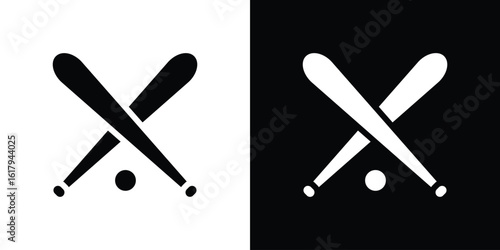 Baseball icon set in black glyph style. silhouette collection vector illustration.
