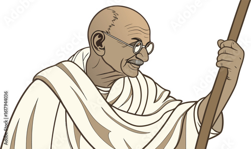 Mahatma Gandhi his gentle expression