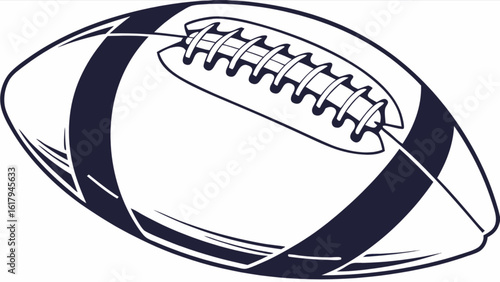 A classic american football, representing the spirit of team sports, athletic competition, and recreational activity