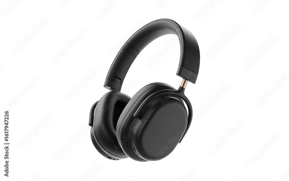 Black headphone isolated on white background Black headphone isolated on white background