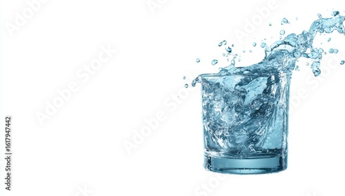 Glass of water splashing (1)