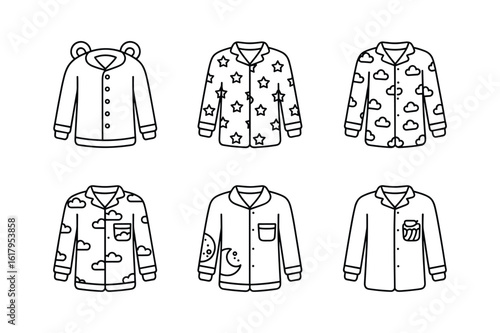 Pajama tops with various patterns and styles pajamas sleepwear