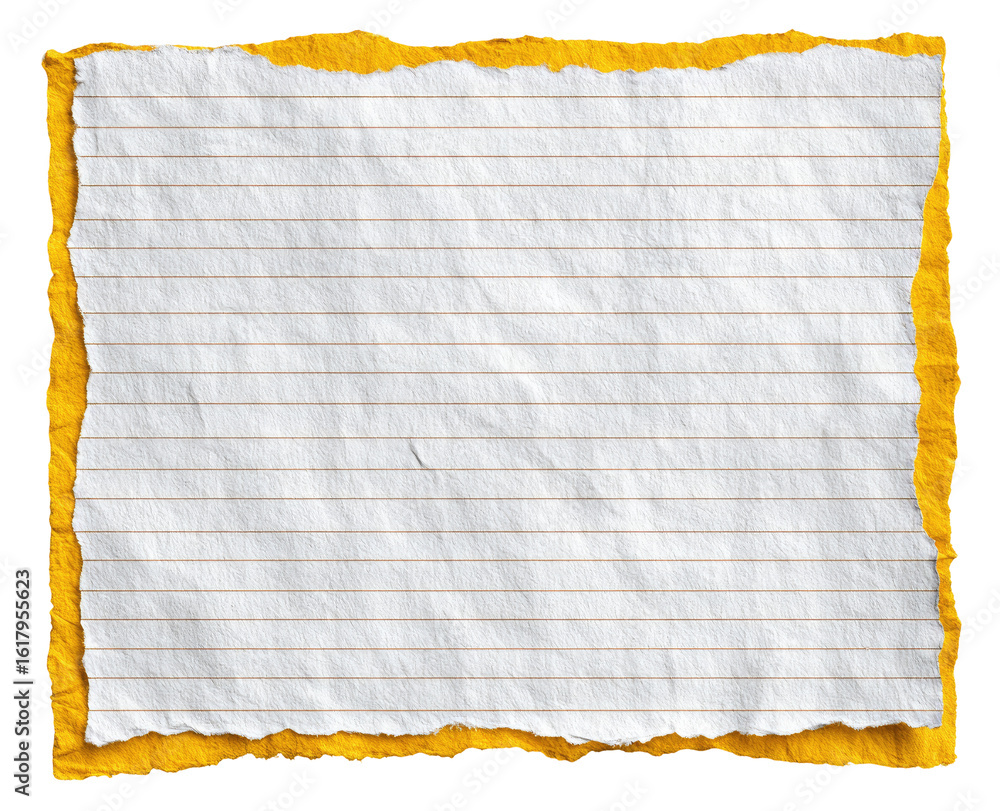 Obraz premium Blank lined paper with torn edges