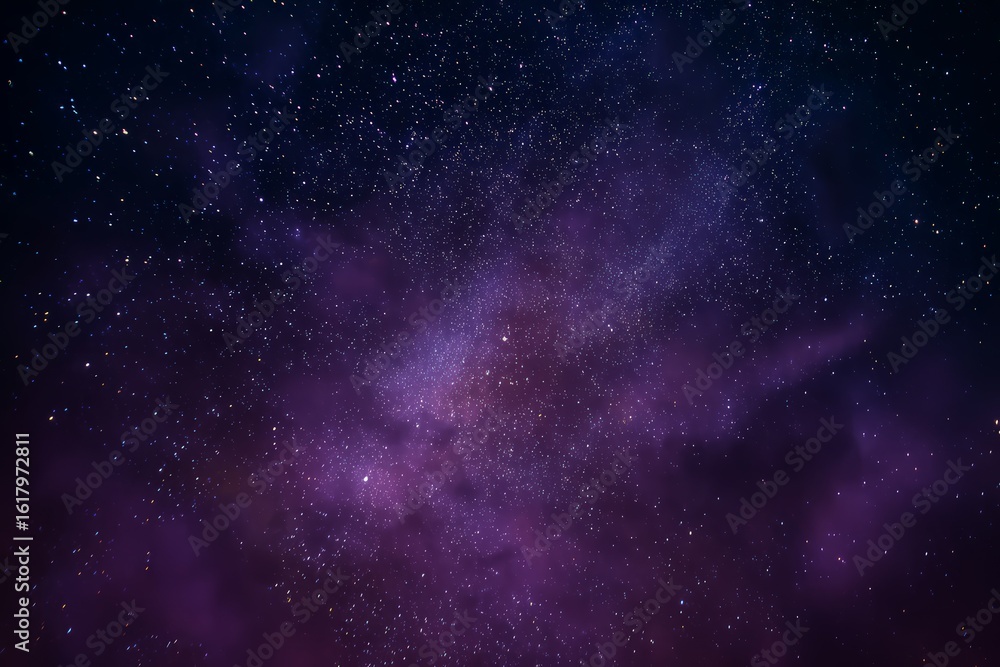 Purple And Pink Nebula Space Background With Sparkling Stars Purple And Pink Nebula Space Background With Sparkling Stars