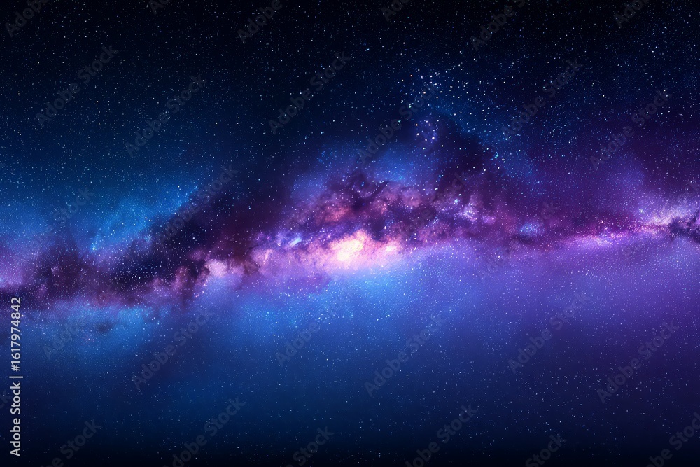 Fototapeta premium Stunning Milky Way Galaxy Night Sky Panorama