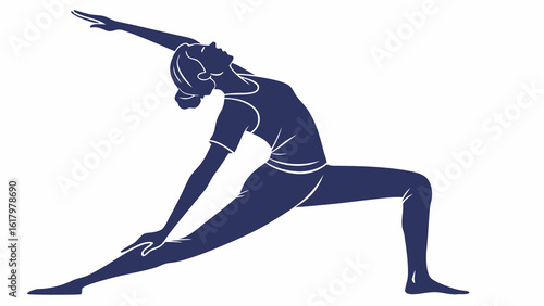 yoga pose silhouette vector meditation