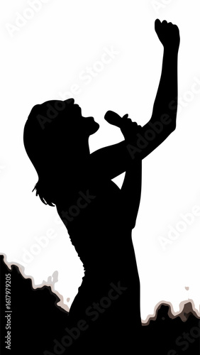 Live Performance Female Singer Silhouette