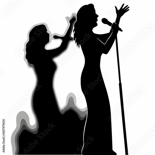 Concert Singer Vocalist Silhouette