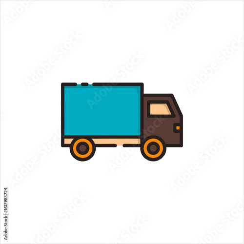 Delivery truck transports goods across the city streets, ensuring timely arrival of packages with efficiency and reliability.