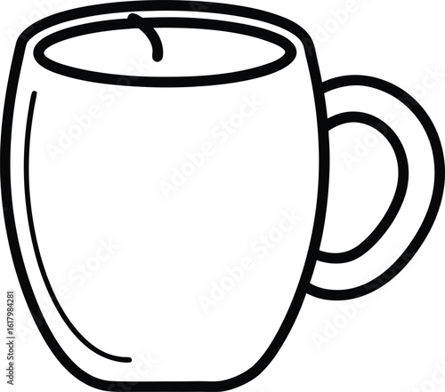 apple cider mug icon on transparent background