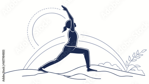 yoga pose silhouette vector