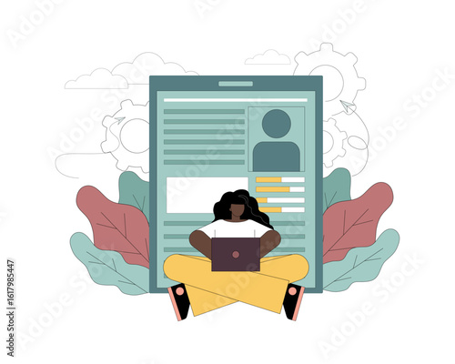 Job search. Resume creation. Vacant position.eps