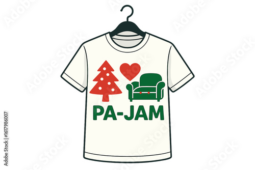 This is a vector design for my Christmas themed pajama joystick t-shirt