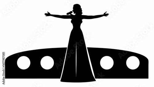 Live Stage Performance Singer Silhouette