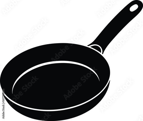 Frying Pan Silhouette Icon