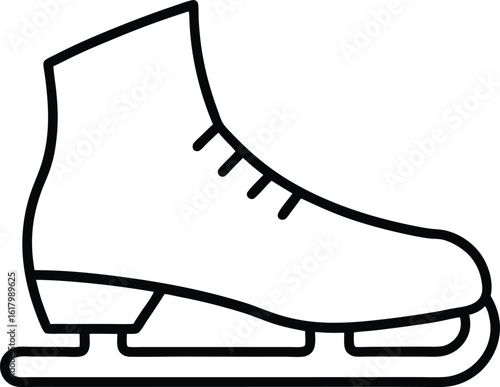 ice skate icon on transparent background