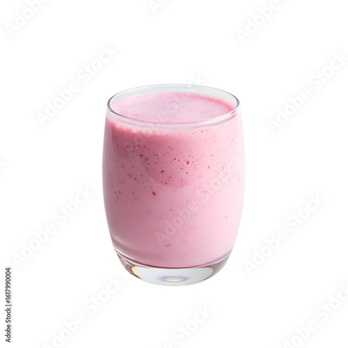 Pink Smoothie in a Glass Smooth Texture Refreshing Drink.