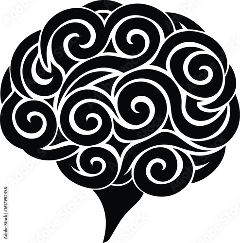 Brainstorm Cloud Icon Vector Silhouette